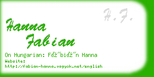 hanna fabian business card